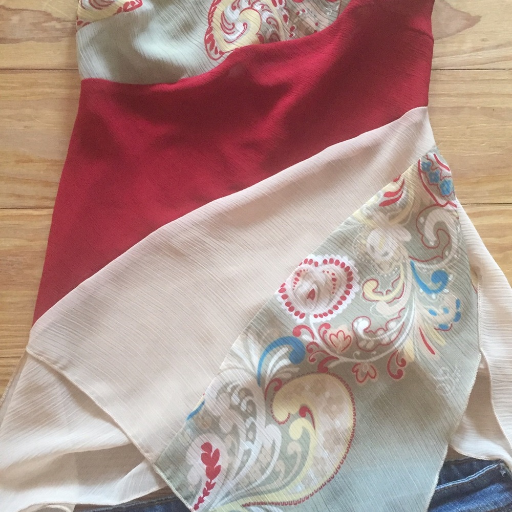 Strapless top: silk patchwork - Picture 2 of 4